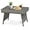 Grey, variant on GOFLAME Wicker Table Patio Outdoor Poolside Garden Lawn Bistro Foldable Portable Leisure Standing Coffee Side Table, Grey