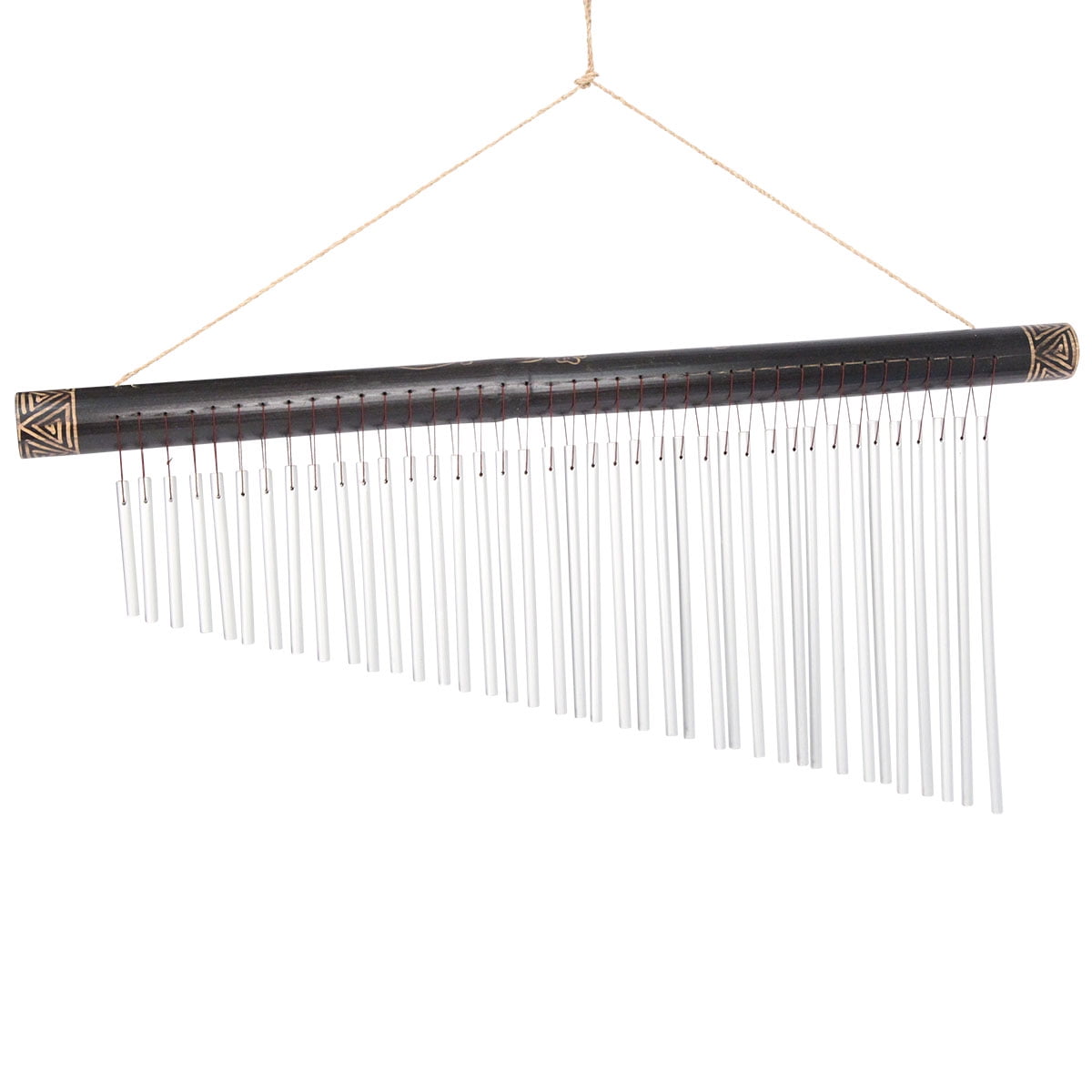 Large 39Bar Wind Chime on Bamboo, Artisan Made Dream Chime 27.5