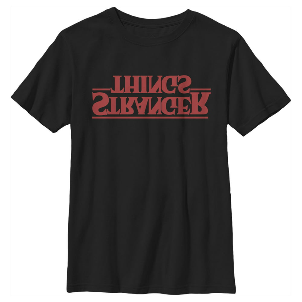 Stranger Things - Boy's Stranger Things Upside Down Logo T-Shirt ...