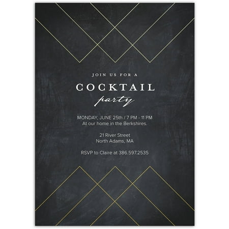 Gilded Sophistication Party Cocktail Invitation