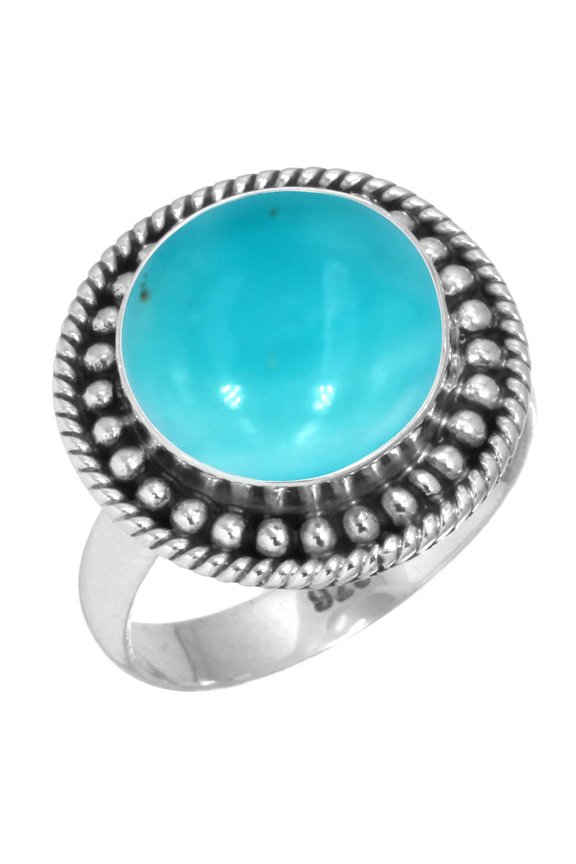 Natural Smithsonite Women Jewelry 925 Sterling Silver Ring