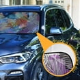 thumbnail image 3 of Bold Wildflowers Line Car Windshield Sun Shade Reflector Sunshade Foldable for Front Keeps Vehicle Cool, 3 of 8