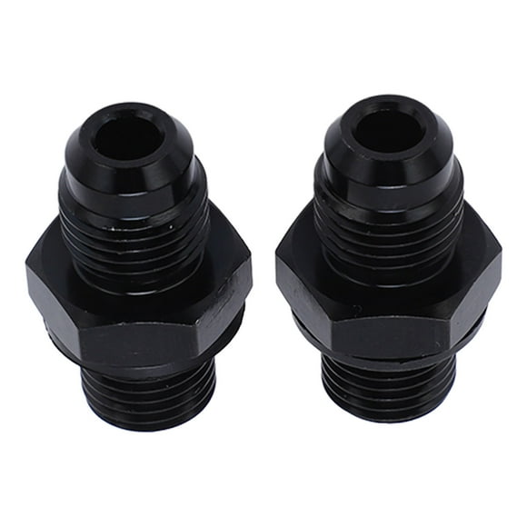 Trans Cooler Fitting, Transmission Oil Cooler Adapter Black Aluminium Alloy 2pcs 6AN-1/4NPS Sturdy For Modification Short Type,Long Type