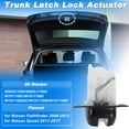 thumbnail image 2 of Actuador de bloqueo del pestillo trasero Unique Bargains 90502-CY00A para Nissan Pathfinder 2009-2012 para Nissan Quest 2011-2017 Actuador de bloqueo de la puerta trasera 90502CY00A/NI1911106C 4 pines, 2 of 7