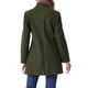 thumbnail image 3 of Abrigo de mujer INSPIRE CHIC de longitud media con cuello alto, de un solo botón, abrigo de invierno en verde ejército, talla M, 3 of 6