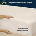 thumbnail image 4 of Serta So Natural 4-Piece 300 Thread Count Parchment Sheet Set, Twin, 4 of 6