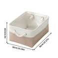 thumbnail image 2 of 1 Pack Fabric Storage Bins Storage Basket Closet Shelf Organizer for Closet Organizing, Decorative Large Linen Closet Organizers and Storage 14.17"x10.24"x6.3", 2 of 5