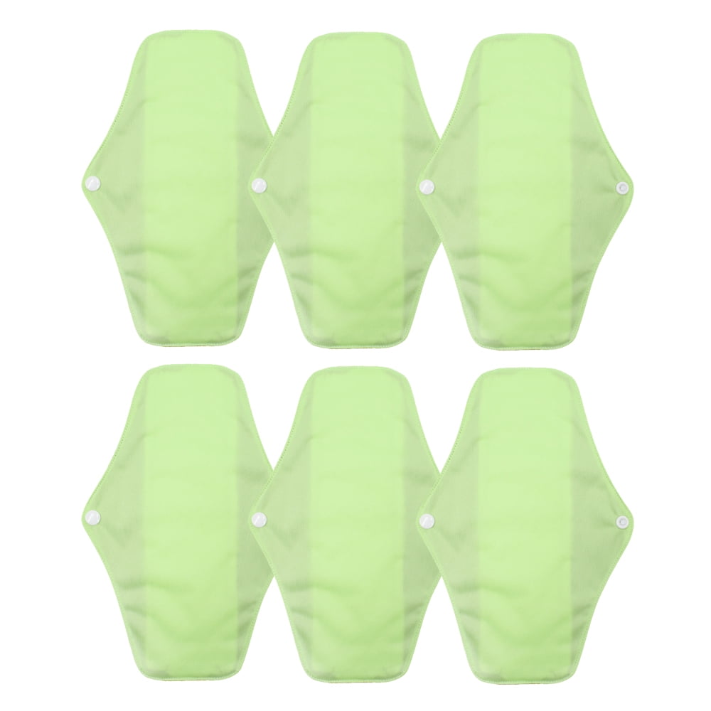 6 Pcs Reusable Menstrual Pads, Ultra Absorbent Bamboo Fleece Cloth