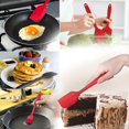 thumbnail image 5 of Silicone Spatula Set 6 piece sets of baking tools Stainless Steel Core scratch free heat resistant silicone scraper shovel for Cooking, Baking and Mixing (Red 6), 5 of 5