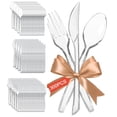 thumbnail image 1 of Mistaha Elegant Disposable Silverware Set with Glitter Accents - Bulk Pack of 300 Pieces for Events and Home Use, 1 of 6