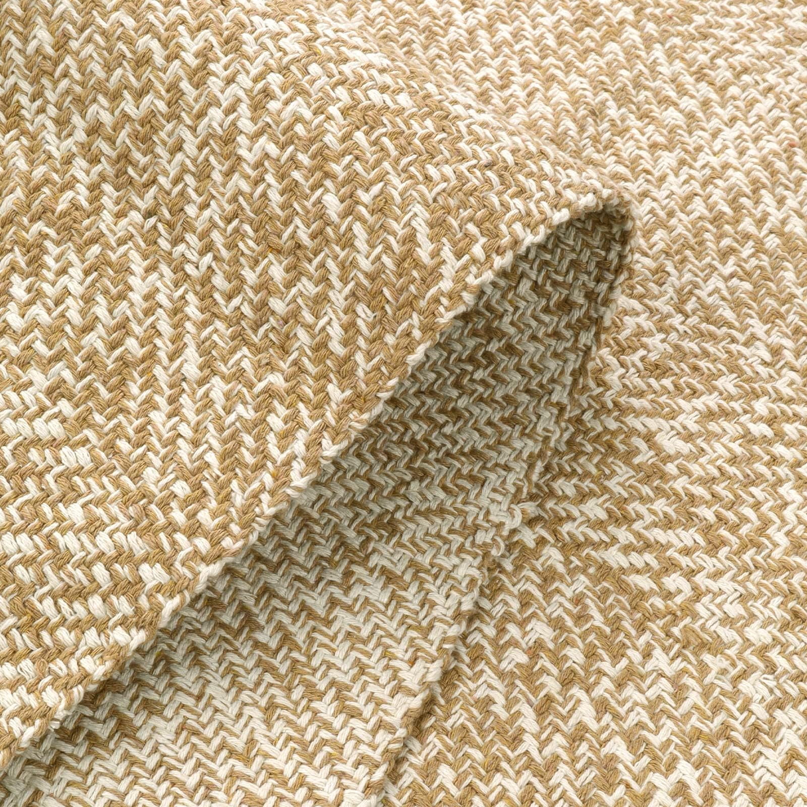 SUNDEREY 3'x5' Washable Bedroom Rugs,Area Rug,3x5ft Bohemian Kitchen Rug, Cotton Woven Entryway Rug, Modern Braided Door Mat,Stain Resistant Boho Rug Low-Pile Throw Rug for ‎Dining Room Office,Khaki