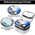 thumbnail image 2 of TIFOR Makeup Bags Double layer Travel Cosmetic Cases Make up Organizer Toiletry Bags，Travel Bag Essentials (White), 2 of 7