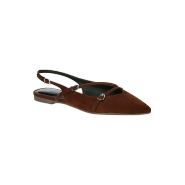 Time and Tru Women's Strappy Sling Back Flats