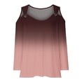 thumbnail image 4 of Ashirexll Fall Tops for Women Plus Size Fashion Casual Gradient Long Sleeve Pullover Top with Missing Shoulder Rose Gold 3XL, 4 of 5