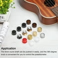 thumbnail image 5 of Unique Bargains Guitar Control Knobs Speed Volume Control Knobs 6x26x13mm Musical Instrument Parts Replacement Silver 4 Pack, 5 of 5