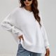 thumbnail image 3 of Pullover Sweater Splicing Seam Long Sleeve Loose Fashionable Split Hem Knit Sweater For Shopping Dating ANGGREK Ropa, 3 of 7
