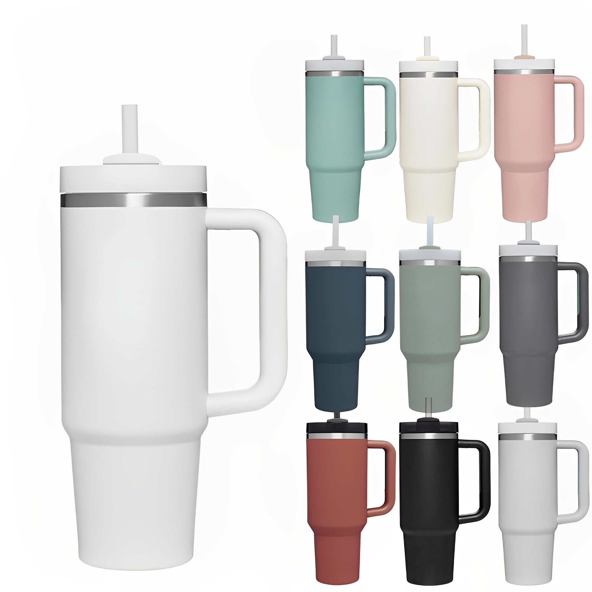 MAEIKOO with handle car, 40oz insulated stainless steel reusable coffee