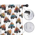 thumbnail image 4 of Blackout Kids Curtains,Monster Cartoon Truck White Pattern Children's Insulated Curtains Set Of 2,Bedroom Essentials,Toddler Room Decor 52"x84", 4 of 5