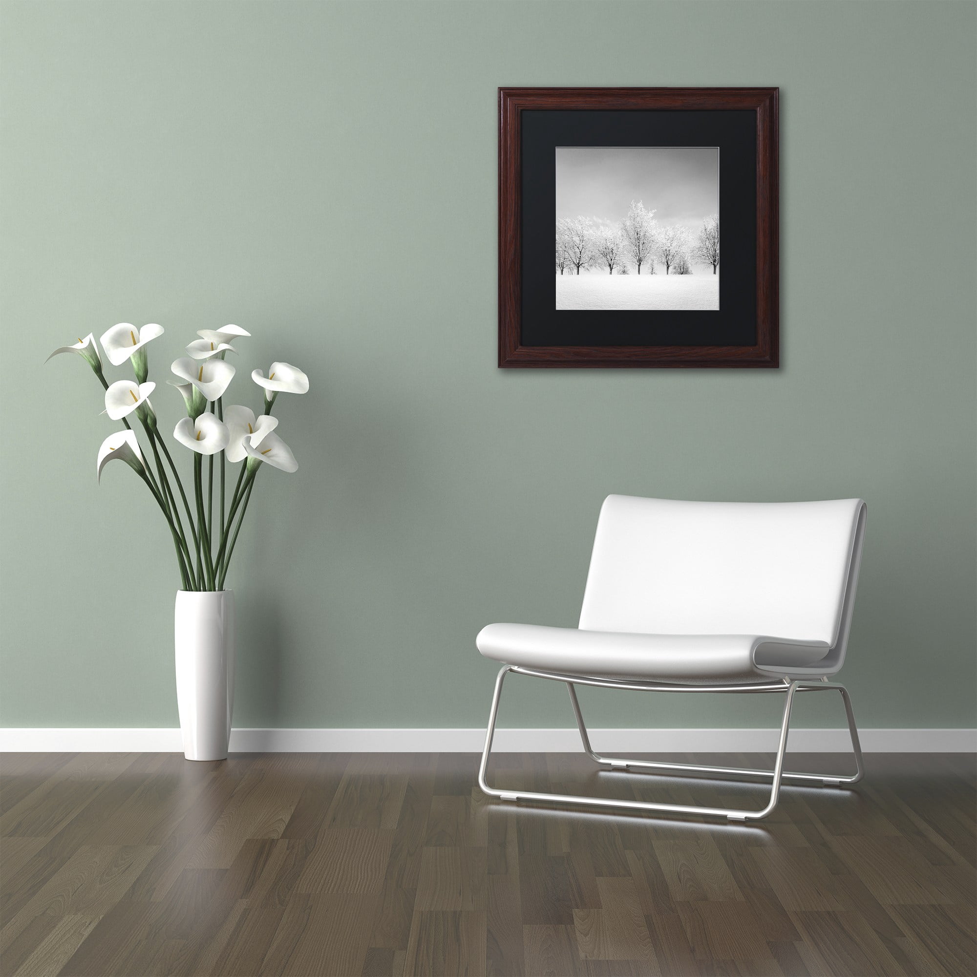 Dave MacVicar 'Ice Storm' Black Matted Framed Art