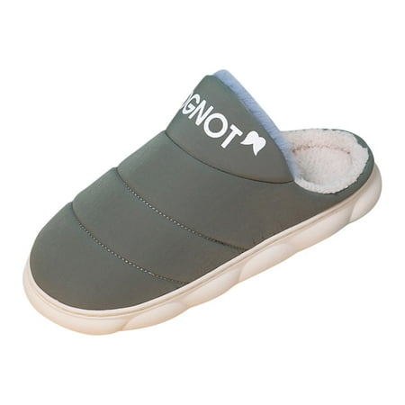 

Women Walking Shoes Men Home Slippers Winter Home Cotton Slippers Fashion Cute Printing Warm Non Slip Casual Home Slippers slipper for Men Velvet Green
