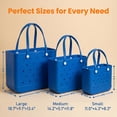 thumbnail image 2 of CALLINOX Women's Waterproof EVA Beach Tote Bag 3-Piece Set,Royal blue., 2 of 7