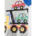 thumbnail image 3 of HILEELANG Toddler Boys(2-7Y) Car Truck Sweatshirt and Pants Set, 2 Piece Long Sleeve Outfit for Kids, Cotton Fall Winter Clothes 3T, 3 of 9