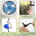 thumbnail image 4 of Pebbuoy Spray Ring Outdoor Misting Fan Kit with Nozzles Leakproof Easy to Install Misting Fan Attachment Patio Garden Fan Cool Accessories, 4 of 6