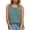 a-659Green112, variant on FINALGANG Womens Round Neck Sleeveless Solid Color Textured Side Split Regular Fit Tank Tops Summer Daily Casual Loose Breathable Layering Shirts For Ladies Cozy Top XXXL