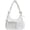 white, variant on Transparent Pin Display Crossbody Bag, Nylon PVC Underarm Shoulder Handbag, 12.20x3.94x10.24inch