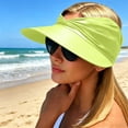 thumbnail image 2 of HONHUZH Summer Hats Womens Open Top Sun Visor Hat Wide Brim Ponytail Hole Outdoor Summer Cap, 2 of 5