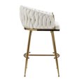 thumbnail image 6 of ChenyueFurn 26" Velvet Kitchen Island Stools with Gold Chrome Base,Beige, 6 of 9