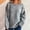 Gray, variant on Women's Lightweight Loose Fit Knit Sweater Round Neck Long Sleeve Fall Layering​​ Tops