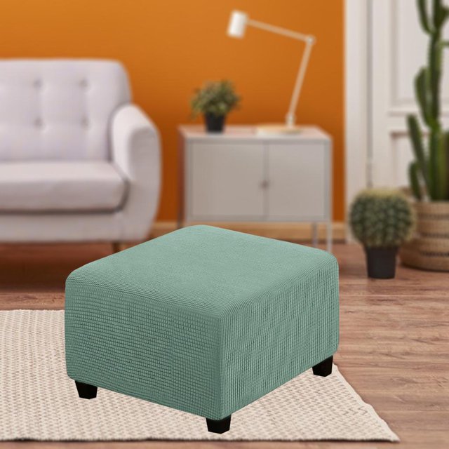 Funda cuadrada Funda antideslizante Taburete de almacenamiento plegable de muebles Espuma se la la adaptaciónción inferior elás 22verde BLESIY fundas otomanas