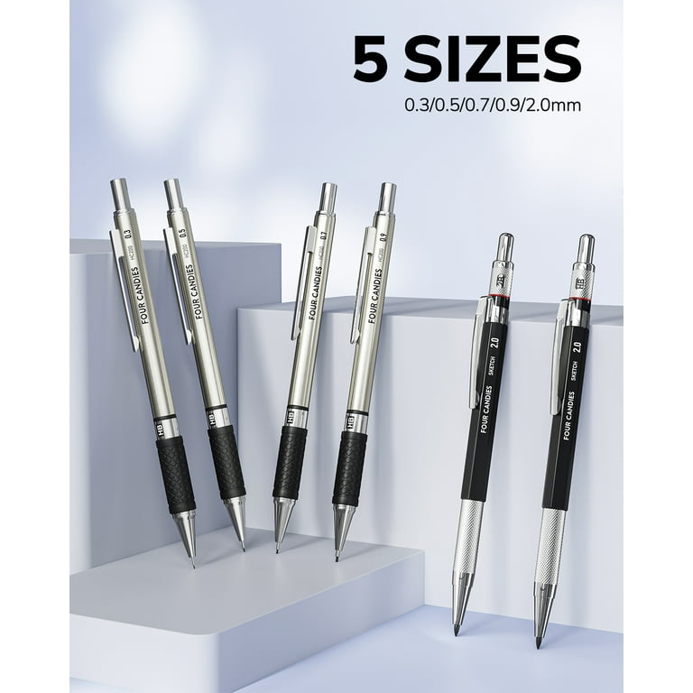 Four Candies 27PCS Art Mechanical Pencil Set with Case, 4PCS Metal