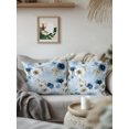 thumbnail image 3 of Outdoor Pillows Waterproof, Blue White Floral Bedding Throw Pillows with Insert for Couch Sofa Bed, Oil Painting Farmhouse Chic Flowers 18x18 Inch Pillowcases Decorative Camping Patio Pillow Set of 2, 3 of 8