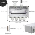 thumbnail image 2 of IP66 Waterproof Junction Box 2 in 4 Out Waterproof Electrical Box for Diameter 4-8 mm Wire, 2 of 5