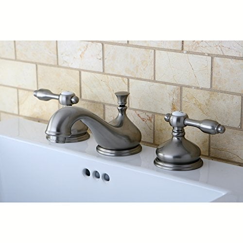 Kingston Brass Robinet de Lavabo à Large Diffusion Tudor avec Bonde en Laiton