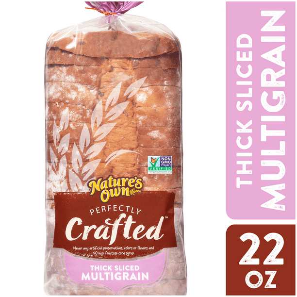 NATURES OWN Perfectly Crafted Thick Sliced Multigrain Bread 22 oz