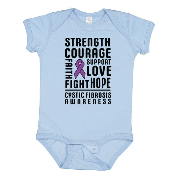 Inktastic Cystic Fibrosis Awareness Strength Courage Support Boys or Girls Baby Bodysuit