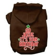 thumbnail image 1 of Go Jesus Screen Print Dog Hoodie Brown L (14), 1 of 1