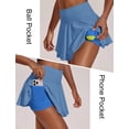 thumbnail image 6 of Pinspark Women Pleated Tennis Skirt High Waist Golf Skorts with 2 Pockets Pickleball Skirts with Inner Shorts, 6 of 6