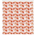 thumbnail image 3 of Ambesonne Lotus Flower Shower Curtain, Lily Garden, 69"Wx84"L, Pale Orange Vermilion, 3 of 3