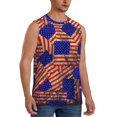 thumbnail image 2 of Balery Vintage USA Flag Camisetas sin mangas para hombre, absorbe la humedad y protege contra el mal olor.-3X-Large, 2 of 7