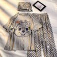 thumbnail image 1 of Sanrio-Pijama de Hello Kitty con dibujos animados de Anime Kawaii Kuromi Pachacco, ropa para el hogar, pantalones exquisitos de moda, conjunto de tres piezas fino Y2K, 1 of 4