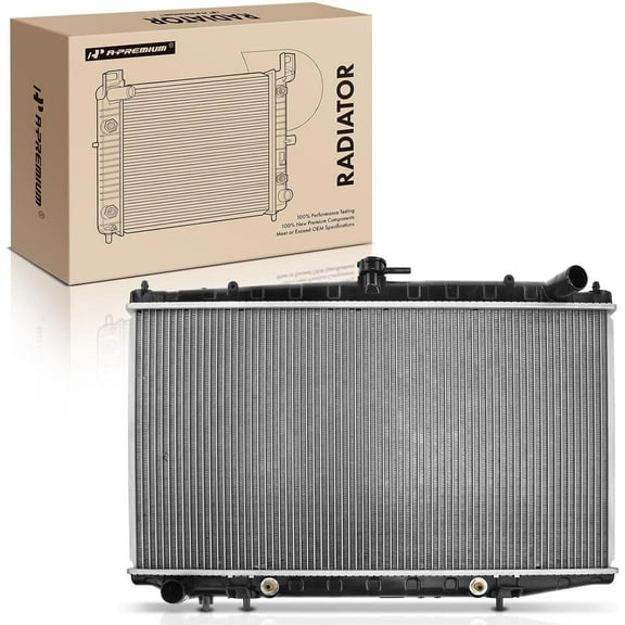 A-Premium Engine Coolant Radiator Assembly with Transmission Oil Cooler Compatible with Nissan Altima 1993-1997 2.4L, Automatic Transmission, Replace# 8011573, 214101E400
