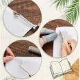 thumbnail image 3 of 1set Bookbinding Kit Book Making Kit Bookbinding Supplies with C Shape Stainless Steel Curved Needles Cord Tape Measure Fingertip Protector Wood Handle Awls Sewing Thimbles for DIY Craft, 3 of 6