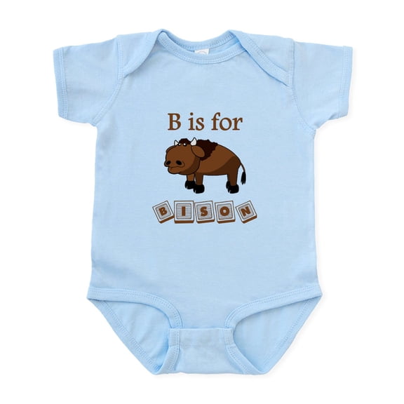 CafePress - B Is For Bison Body Suit - Baby Light Bodysuit, Size Newborn - 24 Months