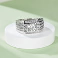 thumbnail image 2 of 1 Carat Moissanite Ring for Men Sterling Silver Moissanite Men Diamond Ring Moissanite Engagement Rings for Men Lab Grown Husband Diamond Wedding Rings Men's Promise Rings, 2 of 6