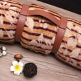 thumbnail image 2 of Correa de transporte Sunnimix Manta de picnic Cuero marrón ajustable, 2 of 8