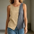thumbnail image 6 of Fewfanhot Tops for Women Trendy Summer Summer Casual Sleeveless Button Down Tank Tops Fashion Work Waistcoat, 6 of 9